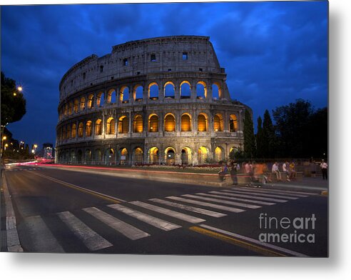 Colosseum Metal Print featuring the photograph Roma di Notte - Rome by Night by Marco Crupi