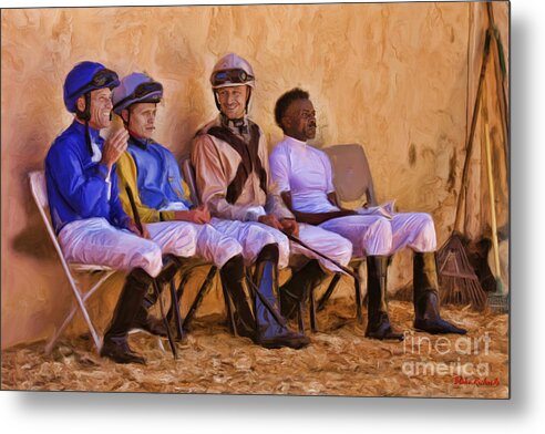 Russell Baze Metal Print featuring the photograph Russell Baze William Antongeo Dennis Carrrgi by Blake Richards
