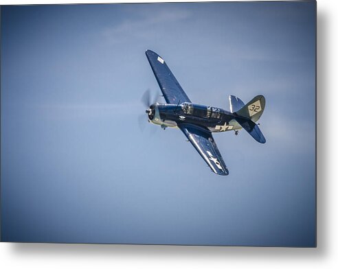 Air Show Metal Print featuring the photograph SB2C Helldiver by Bradley Clay