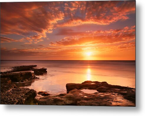 Sunset Metal Print featuring the photograph Seaside Reef Sunset 15 by Larry Marshall