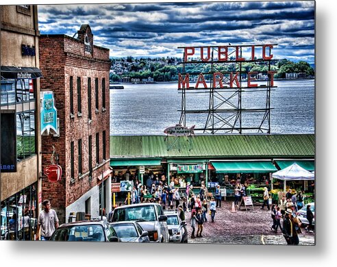 Seattle Metal Print featuring the photograph Seattle Public Market 2 by Spencer McDonald