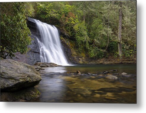 Waterfall Metal Print featuring the photograph Silver Run Falls Waterfall Cashiers NC Blue Ridge Mountains by Dave Allen