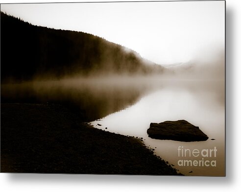 Abstract Metal Print featuring the photograph Smoke On Turquoise Lake Colorado by Jo Ann Tomaselli