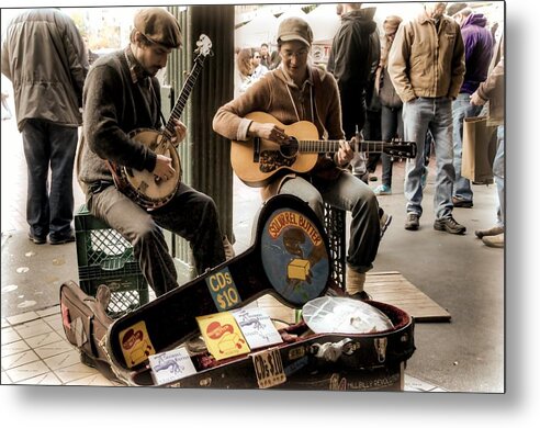 Guitar Metal Print featuring the photograph Street Music by Spencer McDonald