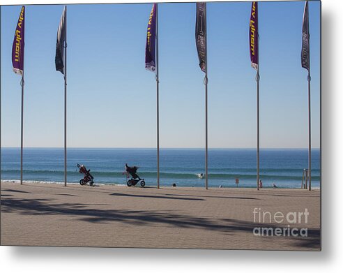 Manly Metal Print featuring the photograph Strollers at Manly Beach by Sheila Smart Fine Art Photography