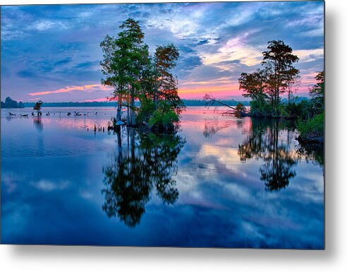 North Carolina Metal Print featuring the photograph Sunrise Over Gentle Waters by Dan Carmichael