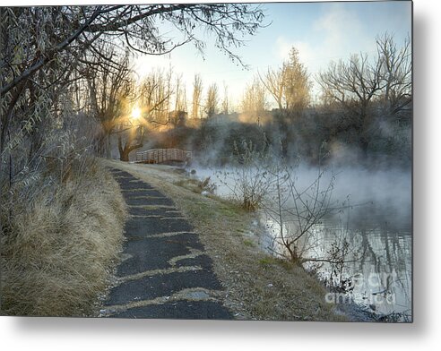Ne Oregon Metal Print featuring the photograph Sunrise Trail by Idaho Scenic Images Linda Lantzy