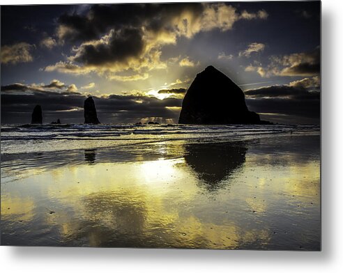 2013 Metal Print featuring the photograph Sunset Reflected by Sara Hudock