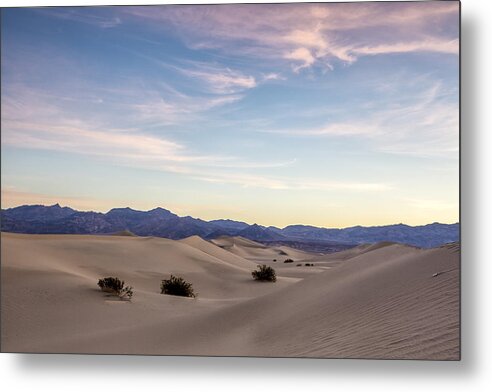 Blue Metal Print featuring the photograph Three in the Sand by Jon Glaser