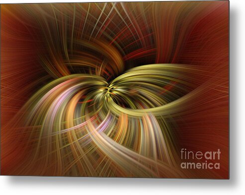 Abstract Metal Print featuring the photograph Time Warp by T Lowry Wilson