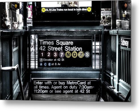 times Square Metal Print featuring the photograph Times Square by Deborah Ritch