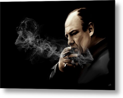 #faatoppicks Metal Print featuring the digital art Tony Soprano by Laurence Adamson