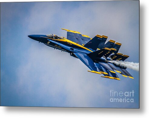 Blue Angels Metal Print featuring the photograph Too Close for Comfort by Eleanor Abramson