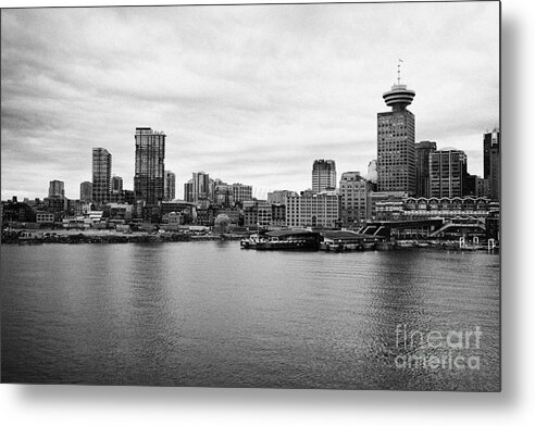 Vancouver Metal Print featuring the photograph Vancouver waterfront skyline at gastown BC Canada by Joe Fox