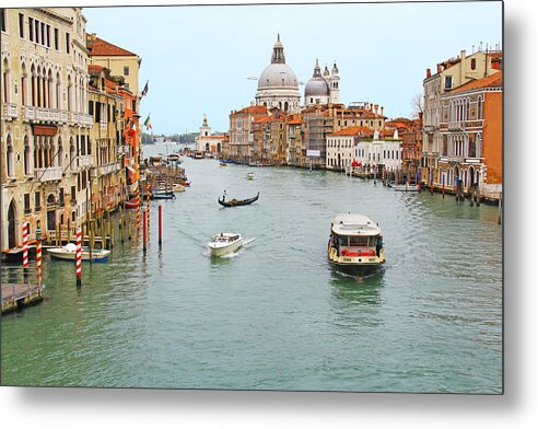 Venice Metal Print featuring the photograph Venice, Italy - Grand Canal #1 by Richard Krebs