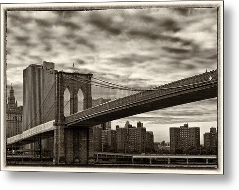 Brooklyn Bridge Metal Print featuring the photograph Brooklyn Bridge #1 by Roni Chastain