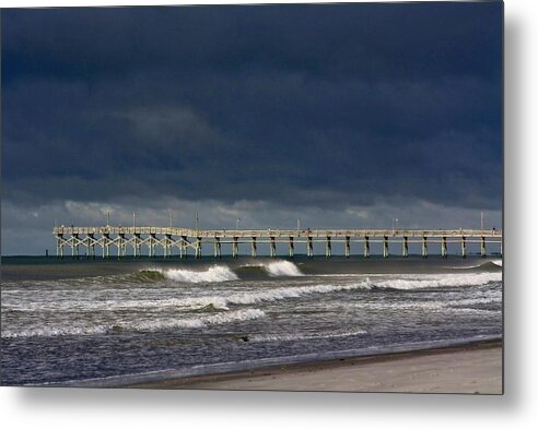 Beach Metal Print featuring the photograph Before the Storm by Laurinda Bowling