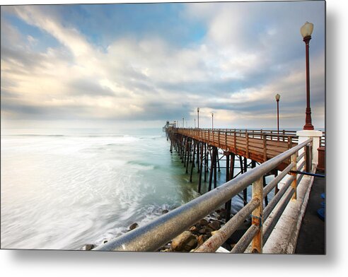  Sunset Metal Print featuring the photograph Oceanside Sunset 6 by Larry Marshall