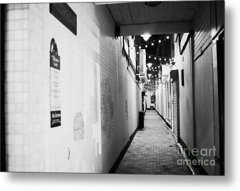 The Entries Metal Print featuring the photograph Wilson's Court One Of The Entries Oldest Streets In Belfast Northern Ireland Uk United Kingdom by Joe Fox