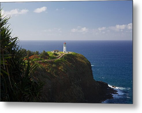 Lighthouse Metal Print featuring the photograph Kauai Lighthouse #1 by Steven Lapkin