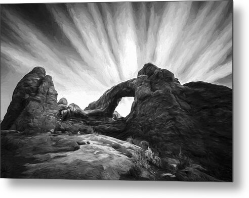 Arches Metal Print featuring the digital art A Window to the Sky II by Jon Glaser