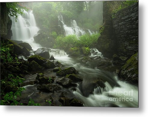 Aspetuck Falls Metal Print featuring the photograph Abode of the Millwright's Ghost - New England Waterfall by JG Coleman