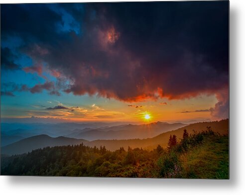 Asheville Metal Print featuring the photograph Blue Ridge Sunset by Joye Ardyn Durham