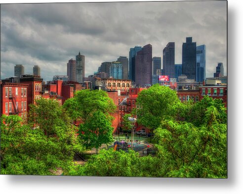 Boston Metal Print featuring the photograph Boston Skyline - Old and New by Joann Vitali