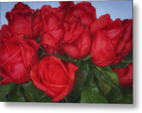 Flowers Metal Print featuring the photograph Bouquet of Red Roses by Joseph Hollingsworth