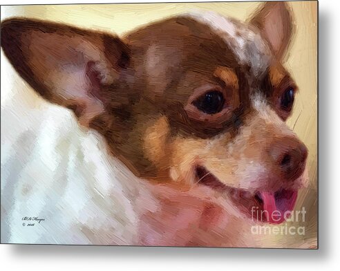 Pets Metal Print featuring the mixed media Chihuahua Oil Portrait by DB Hayes