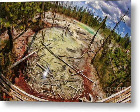 Cistern Spring Metal Print featuring the photograph Cistern Spring In Yellowstone by Blake Richards