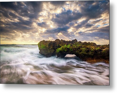 Florida Metal Print featuring the photograph Coral Cove Jupiter Florida Seascape Beach Landscape Photography by Dave Allen