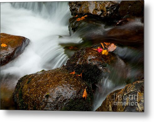 Autumn Metal Print featuring the photograph Crystal Cascade by Susan Cole Kelly