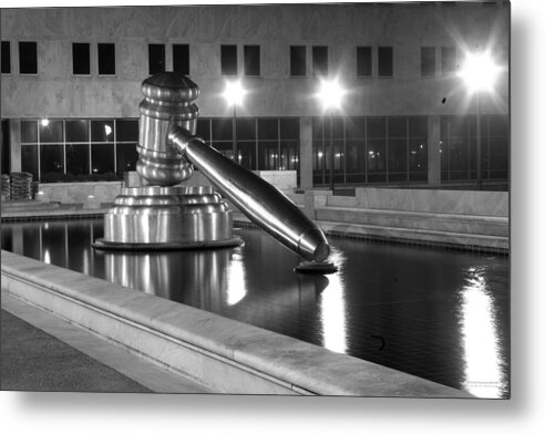 Columbus Metal Print featuring the photograph Downtown Columbus bw1026 by Brian Gryphon