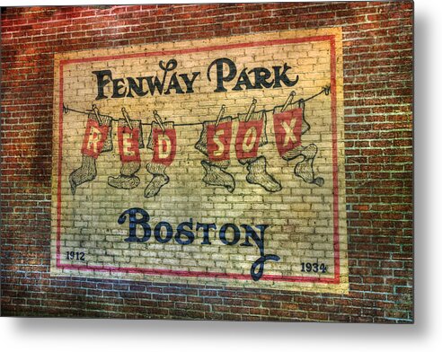 Fenway Park Metal Print featuring the photograph Fenway Park Sign - Boston by Joann Vitali