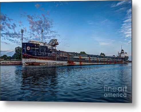 Abandoned Metal Print featuring the photograph Final Mooring for the Algoma Transfer by Roger Monahan