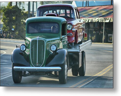 Ford Metal Print featuring the photograph Ford Hauls Chevy by Bill Dutting