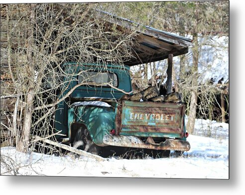 Chevrolet Truck Metal Print featuring the photograph Forgotten Truck by Benanne Stiens