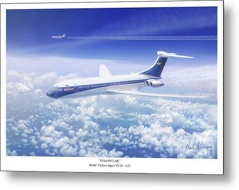 Designed To A Boac Specification Metal Print featuring the painting Graceful Lady by Mark Karvon
