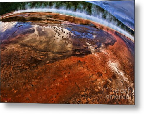Grand Prismatic Spring Metal Print featuring the photograph Grand Prismatic Spring Swirl by Blake Richards