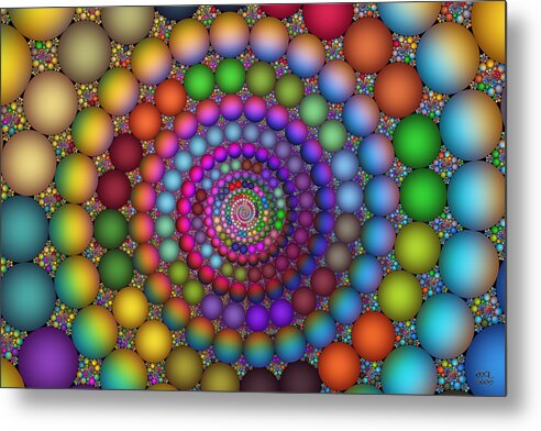 Computer Metal Print featuring the digital art Hadron Formation by Manny Lorenzo