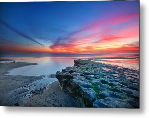 Sunset Metal Print featuring the photograph Heaven and Earth by Larry Marshall