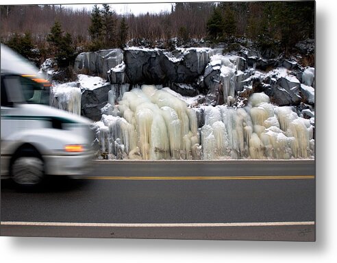 Hwy Metal Print featuring the photograph HWY Ice  by Doug Gibbons
