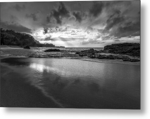 Art Metal Print featuring the photograph Light Shining on the Beach II by Jon Glaser