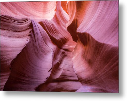 Antelope Canyon Metal Print featuring the photograph Lines in the Canyon by Jon Glaser