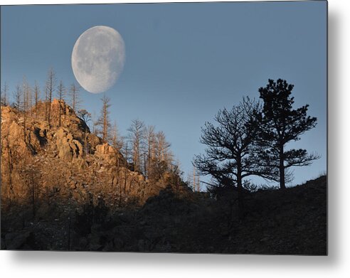 God Metal Print featuring the photograph Moon over Colorado by Al Swasey