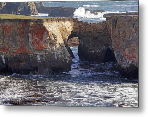 Highway 1 Metal Print featuring the photograph Natural Bridge at Point Arena by Mick Anderson