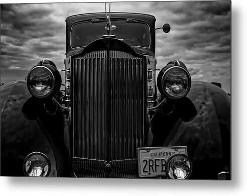 Ominous Metal Print featuring the photograph Ominous Packard by Thomas Hall