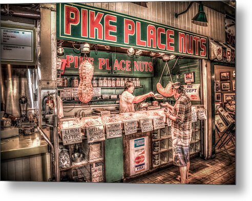 Seattle Metal Print featuring the photograph Pike Place Nuts by Spencer McDonald