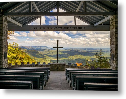 Pretty Place Chapel Metal Print featuring the photograph Pretty Place Chapel - Blue Ridge Mountains SC by Dave Allen